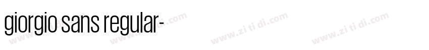 giorgio sans regular字体转换